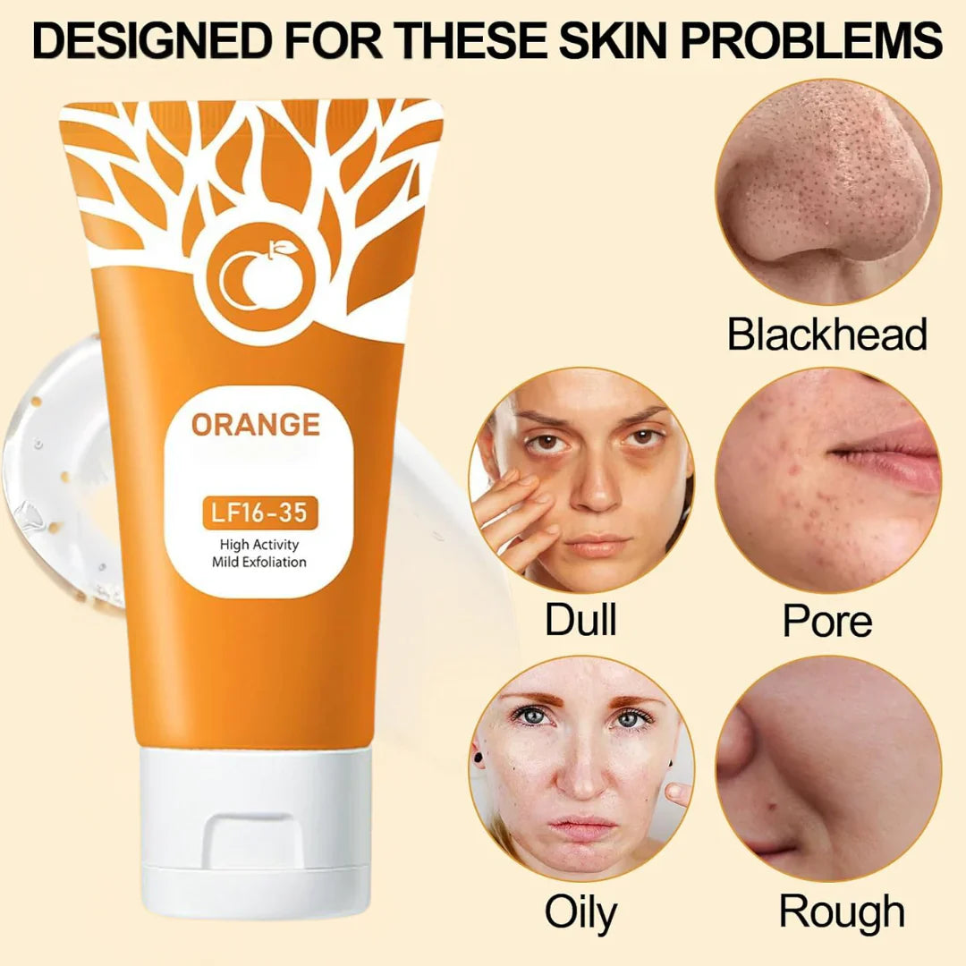 Pack of 2 Orange Exfoliating Gel for Face & Body