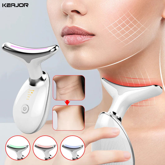 Rechargeable LED Facial And Neck Massager