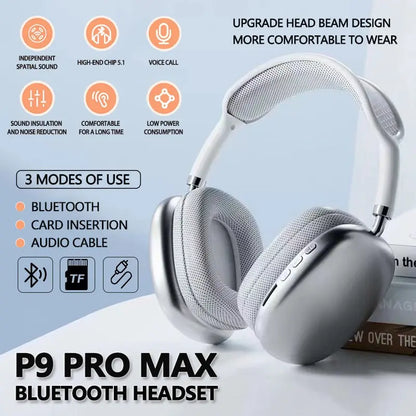 P9 Blue tooth earphones V5.3 wireless noise cancellation gaming Headset Earphone Headphone With Microphone