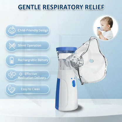 Portable Mesh Nebulizer for Quick and Silent Respiratory Relief